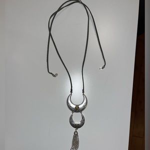 Boho necklace with adjustable length